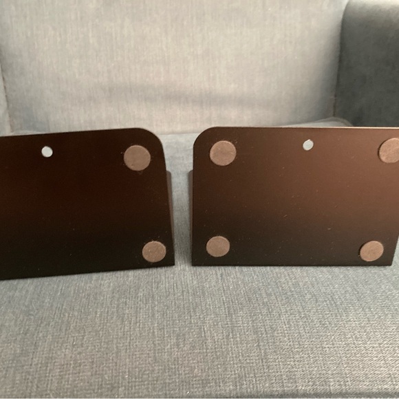 7 3/4” H X 5 1/2”W Black metal Bookends - Picture 3 of 3